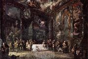 Luis Paret y alcazar Charles III Dining before the Court oil painting reproduction